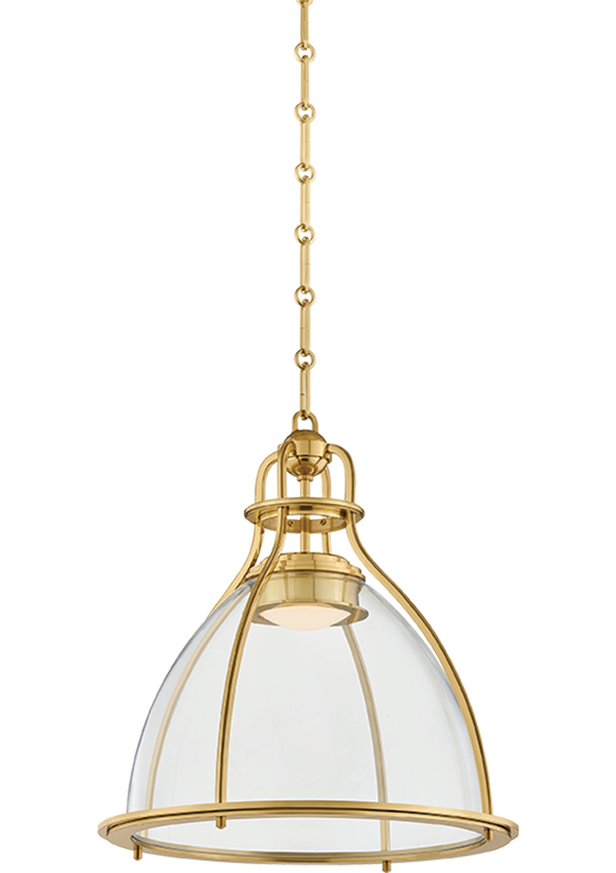 Airmont Pendant – Aged Brass, 14.5" W