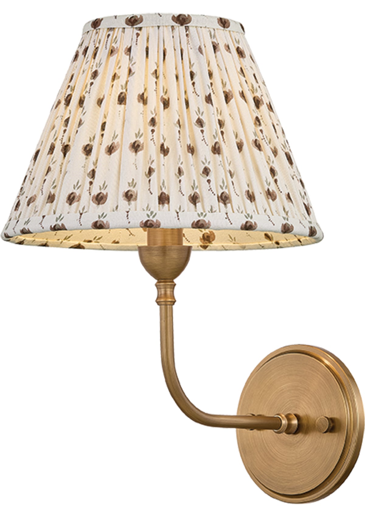 Garnerville Wall Sconce – Patina Brass / Primrose Red, 9" W