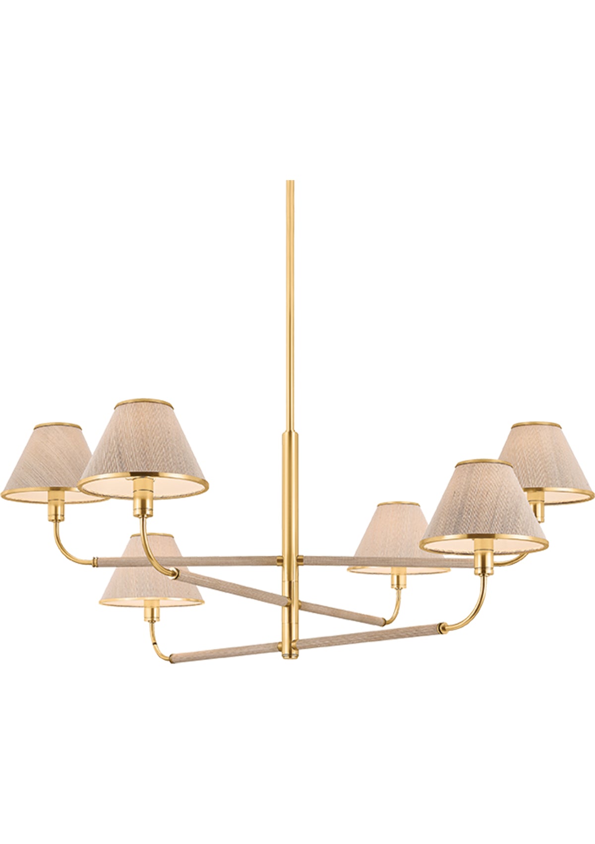 Shore Road Chandelier – Aged Brass, 43.5" W
