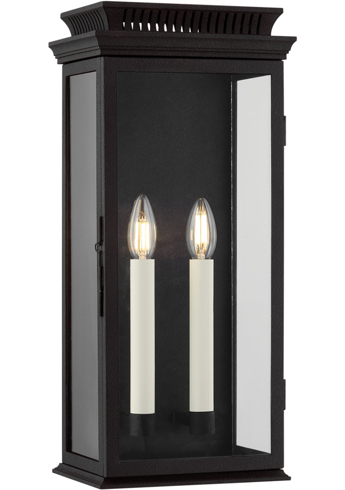 Louie Exterior Wall Sconce – Forged Iron, 9" W