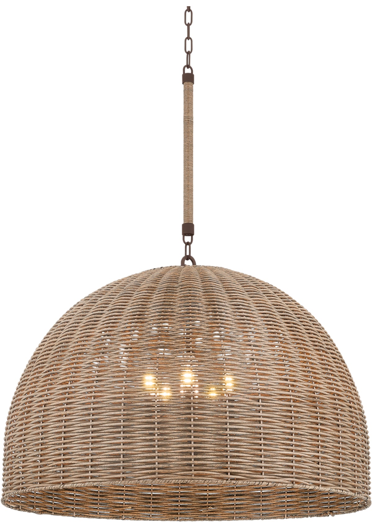 Huxley Exterior Pendant – Textured Bronze, 34" W