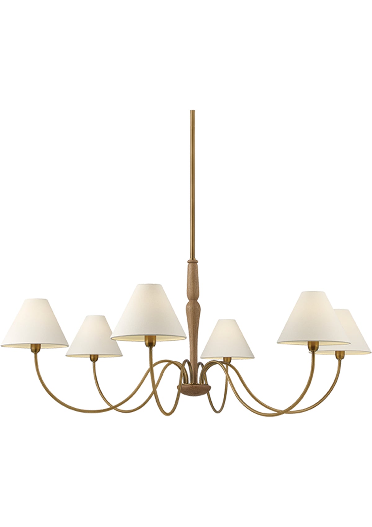 Bennie Chandelier – Patina Brass, 48" W