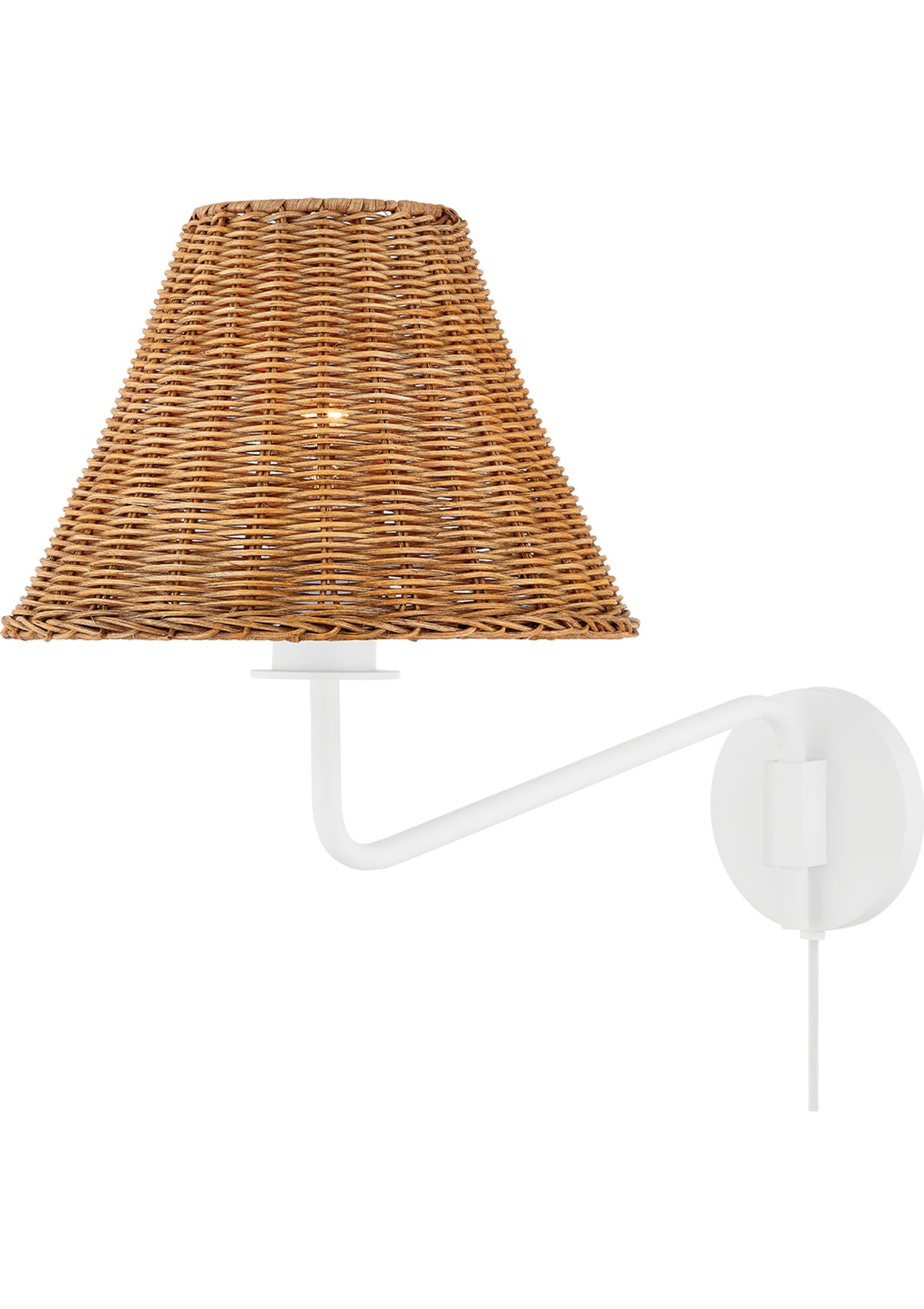 Issa Plug-In Sconce – Texture White, 10.5" W