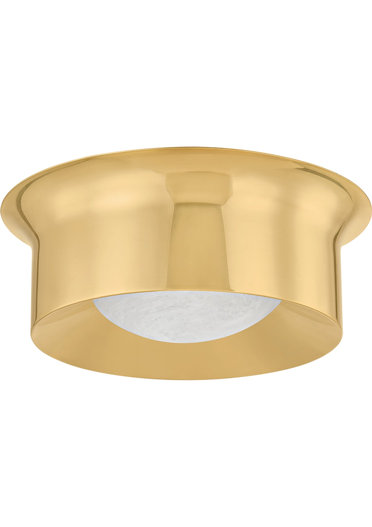 Noxon Flush Mount – Aged Brass, 13.75" W