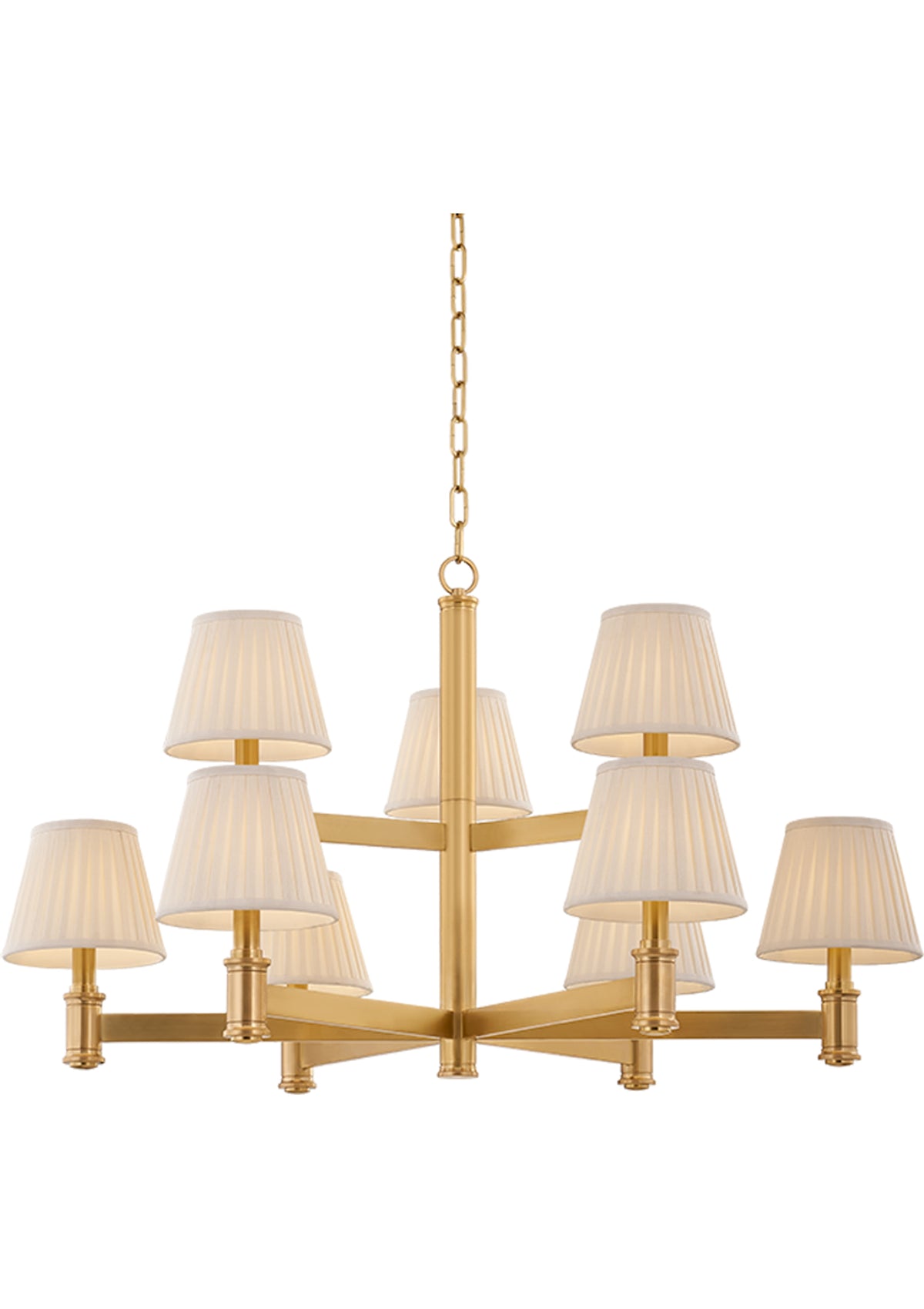 Woodland Park Chandelier – Aged Brass, 38" W
