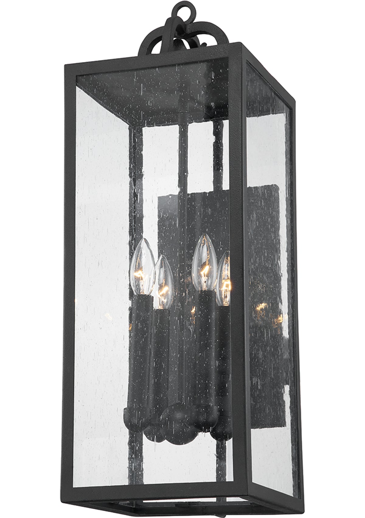 Caiden Exterior Wall Sconce – Forged Iron, 9" W