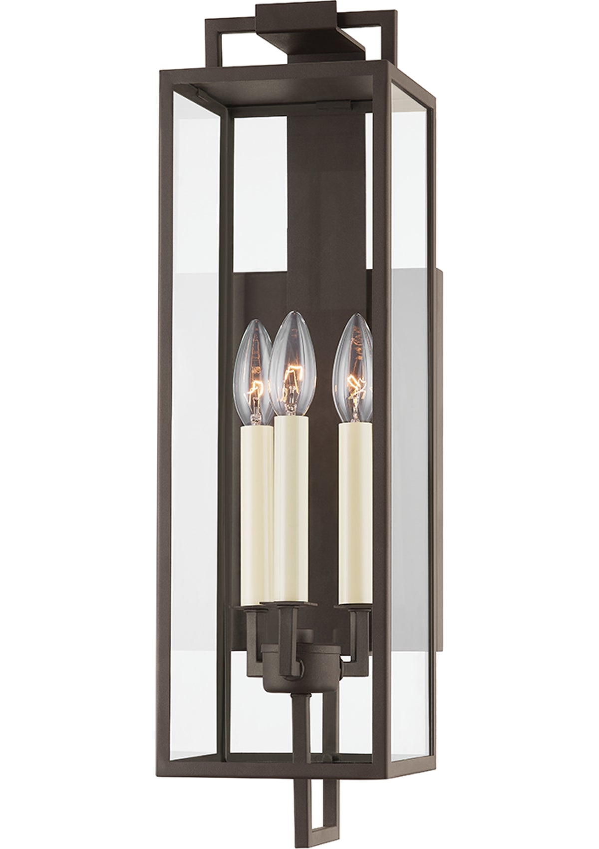 Beckham Exterior Wall Sconce – Textured Bronze, 6" W x 21.5" H