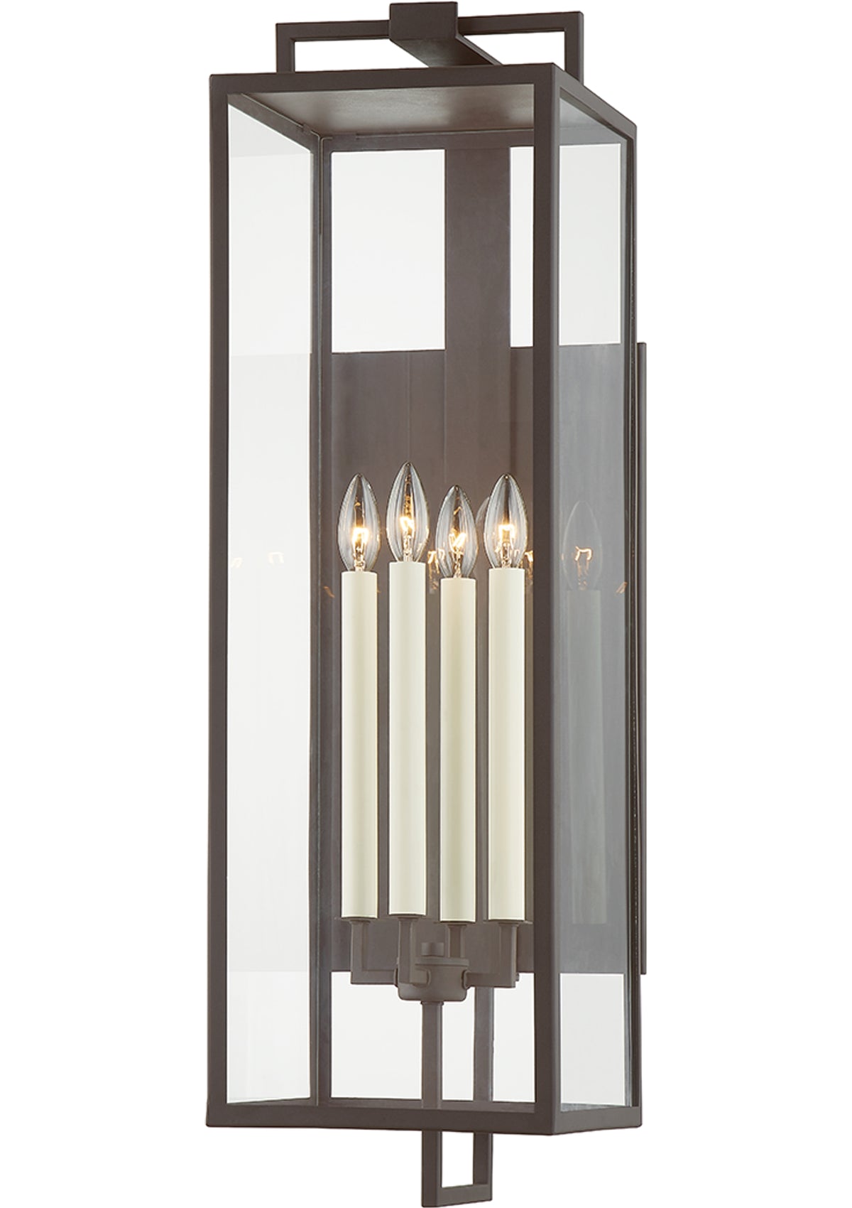 Beckham Exterior Wall Sconce – Textured Bronze, 10" W x 34" H