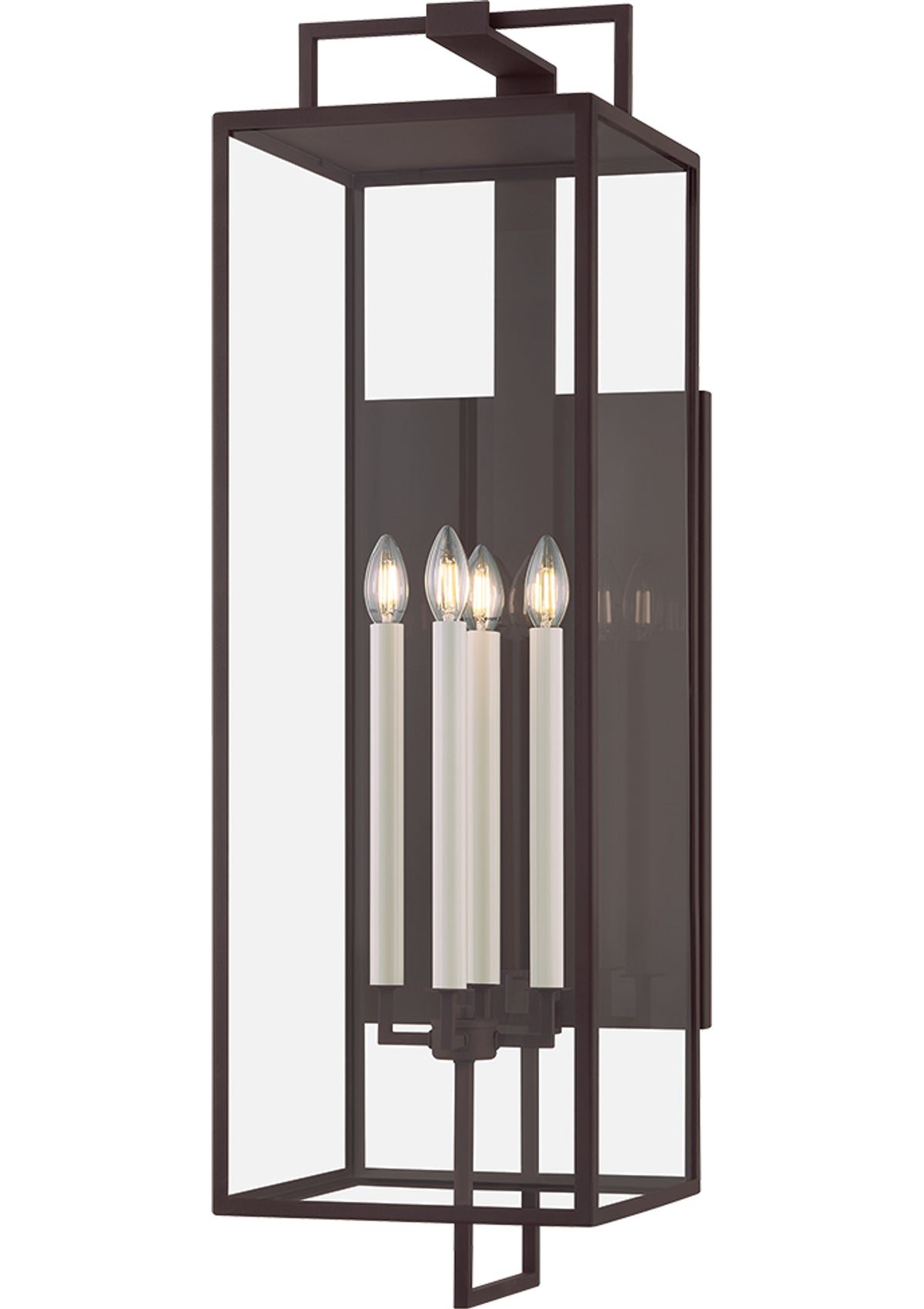 Beckham Exterior Wall Sconce – Textured Bronze, 11.75" W x 40" H