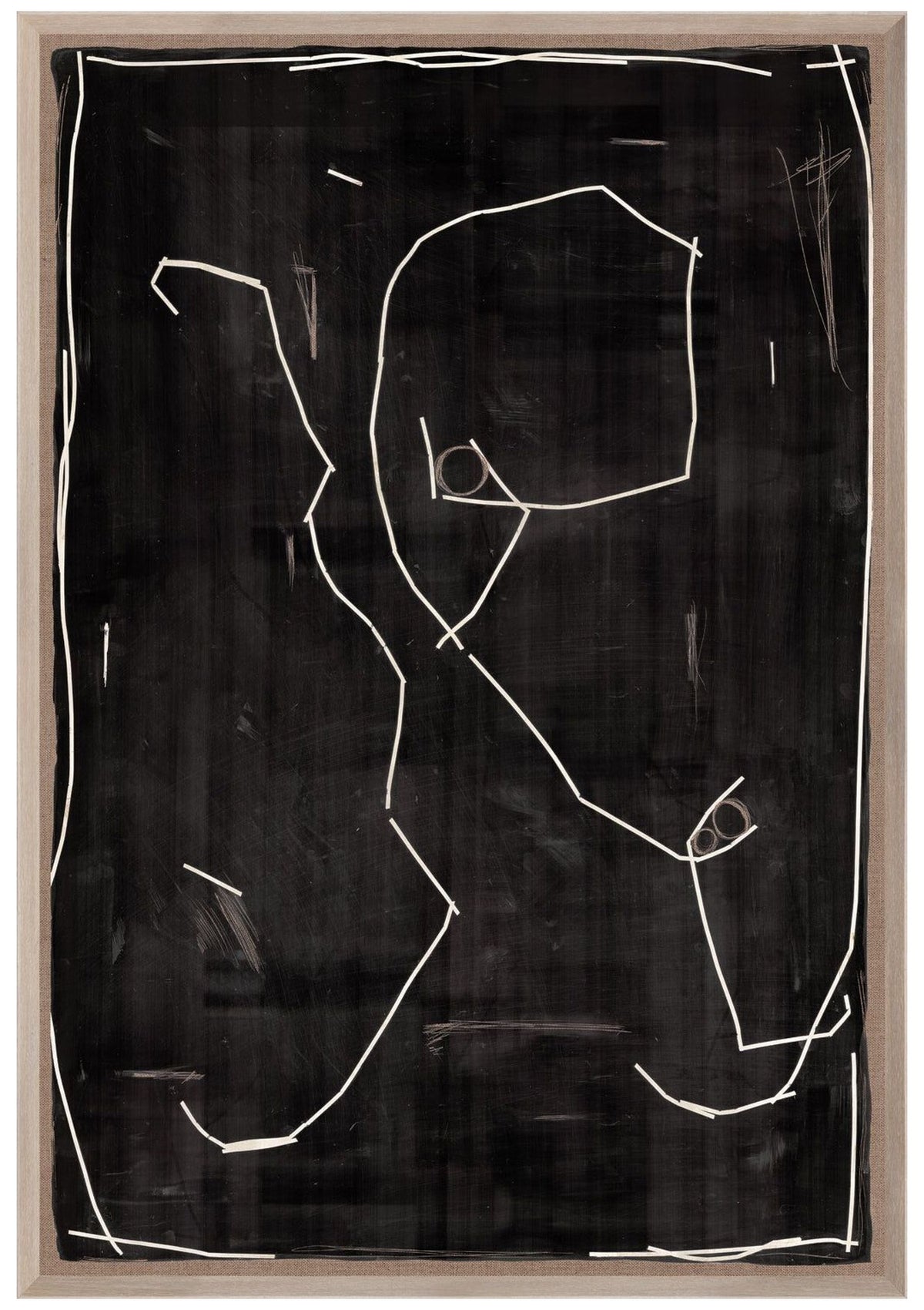 Winding Lines Collection - Mocha – Winding Lines II - Mocha / Large Glass Framed