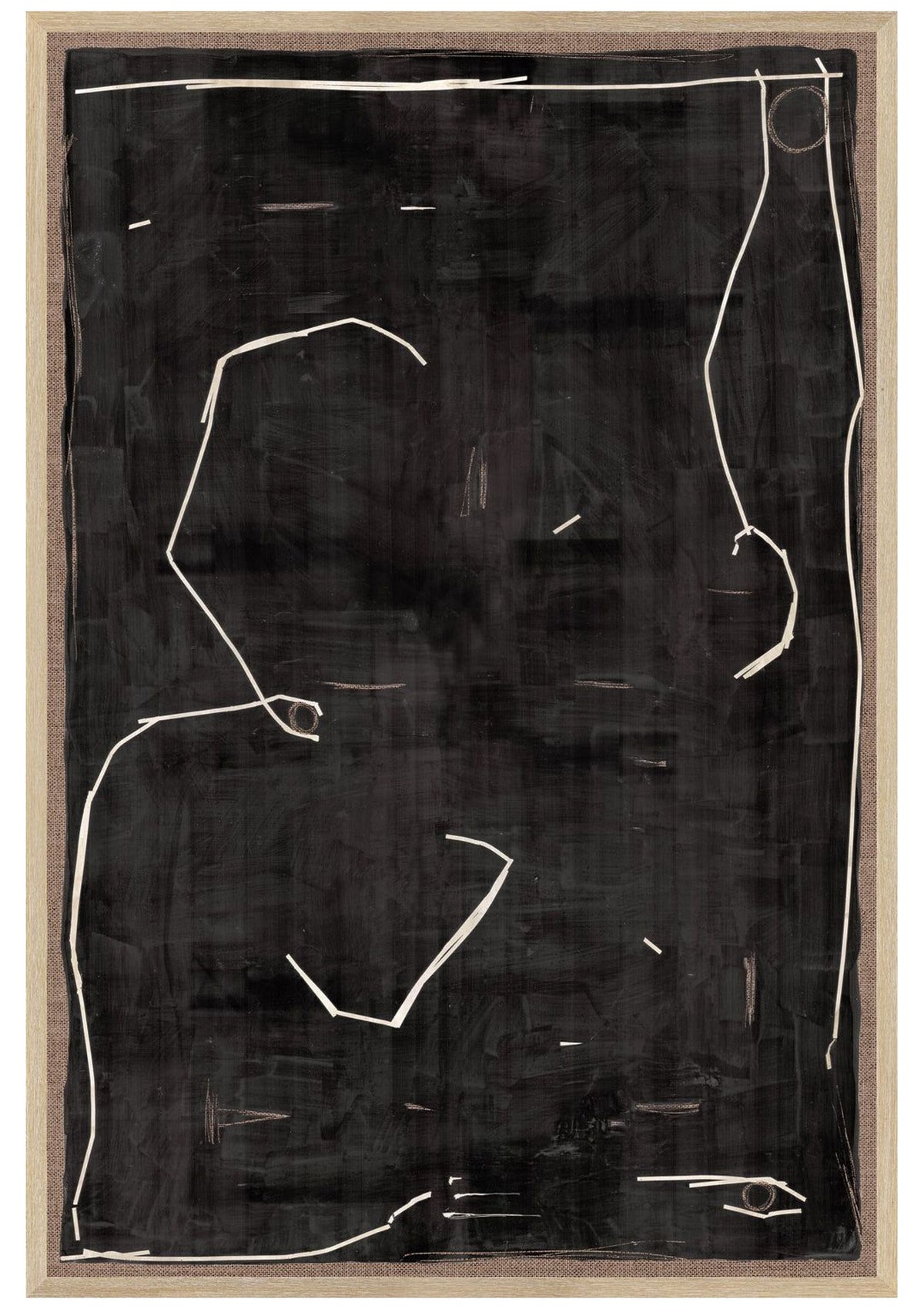 Winding Lines Collection - Mocha – Winding Lines I - Mocha / Small Glass Framed