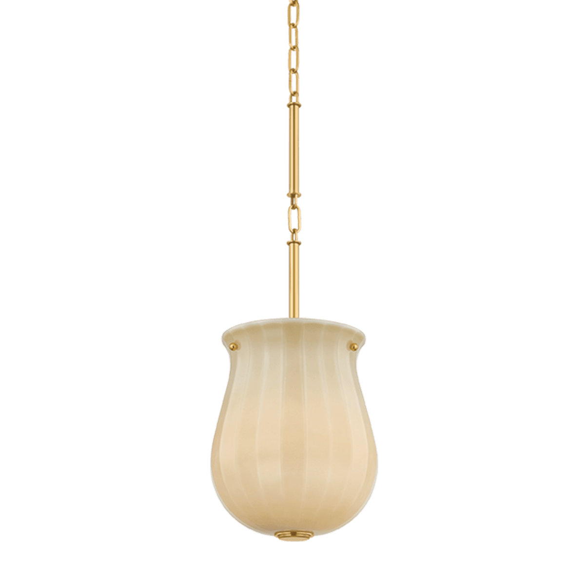 Nevins Pendant – 10" W in Aged Brass