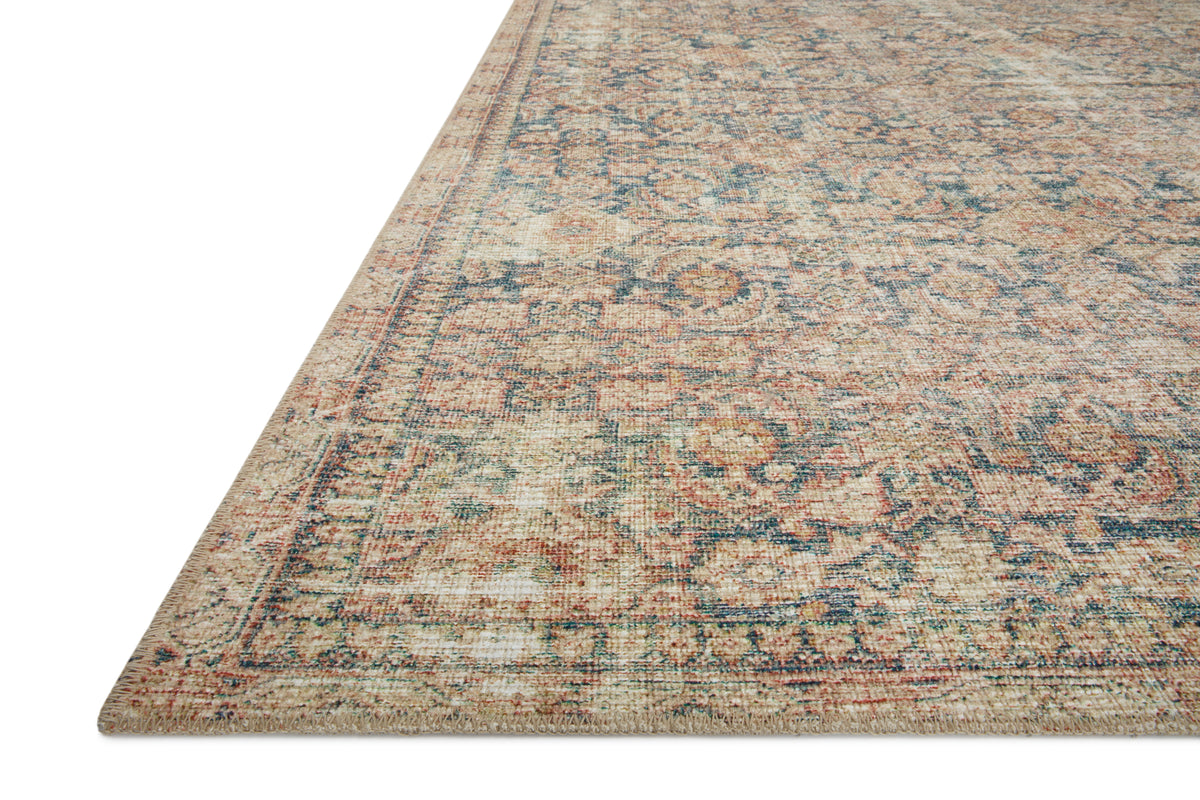 Aubrey Navy/Multi Rug – corner detail