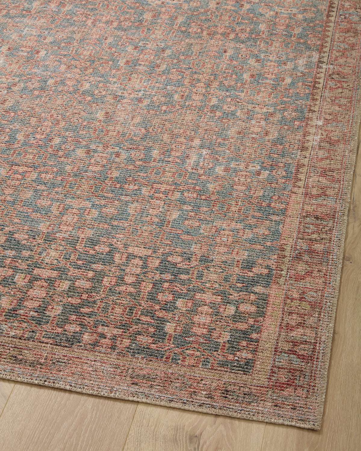 Aubrey Blue/Terracotta Rug – detail