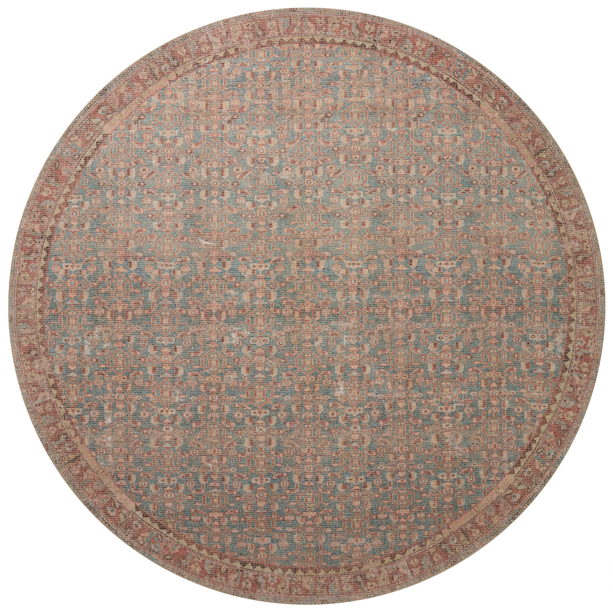 Aubrey Blue/Terracotta Rug – alternate view