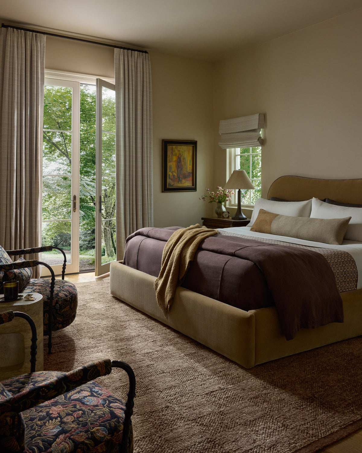 Alina Bark Rug – room scene