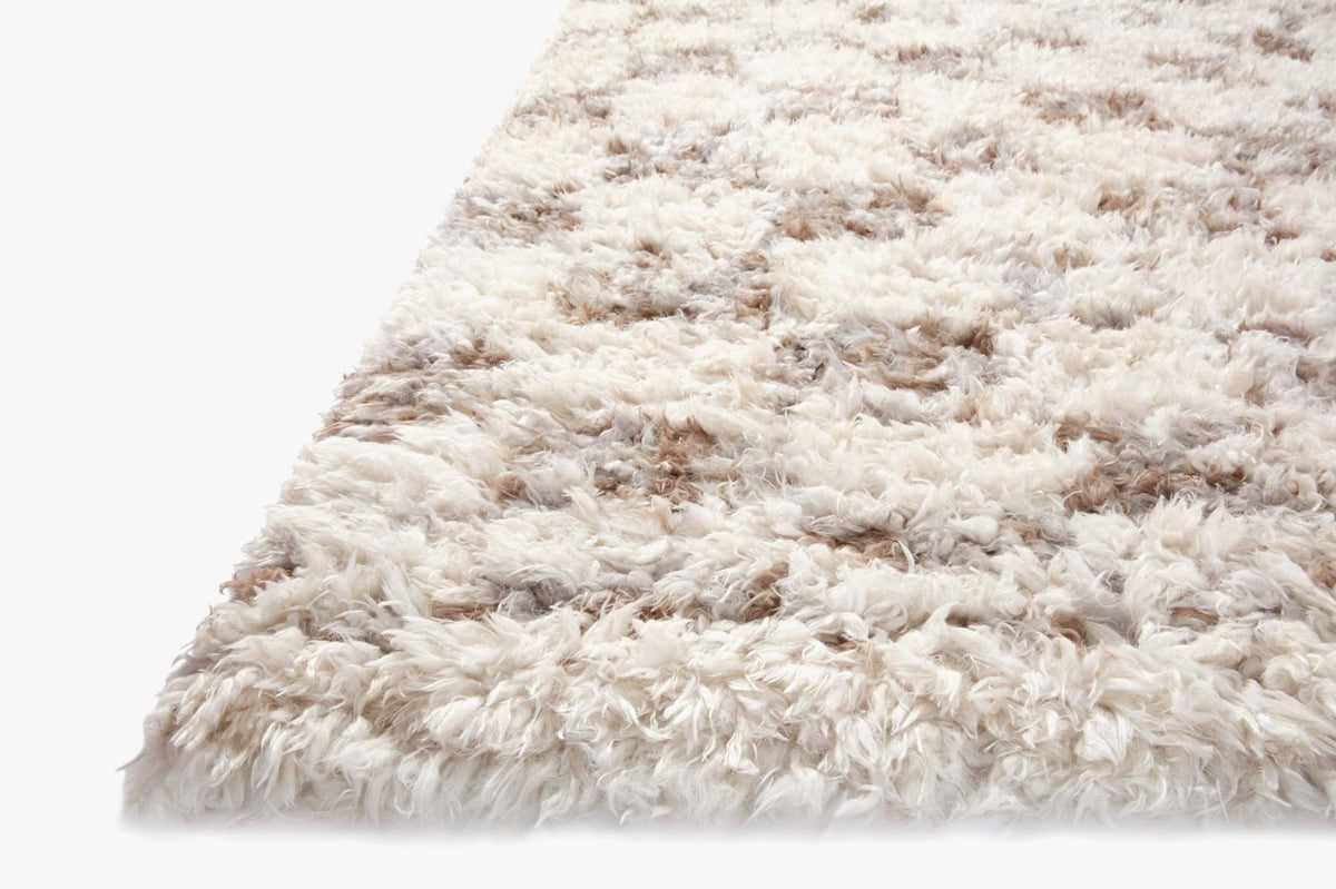 Amira Ivory Pebble Rug – corner detail