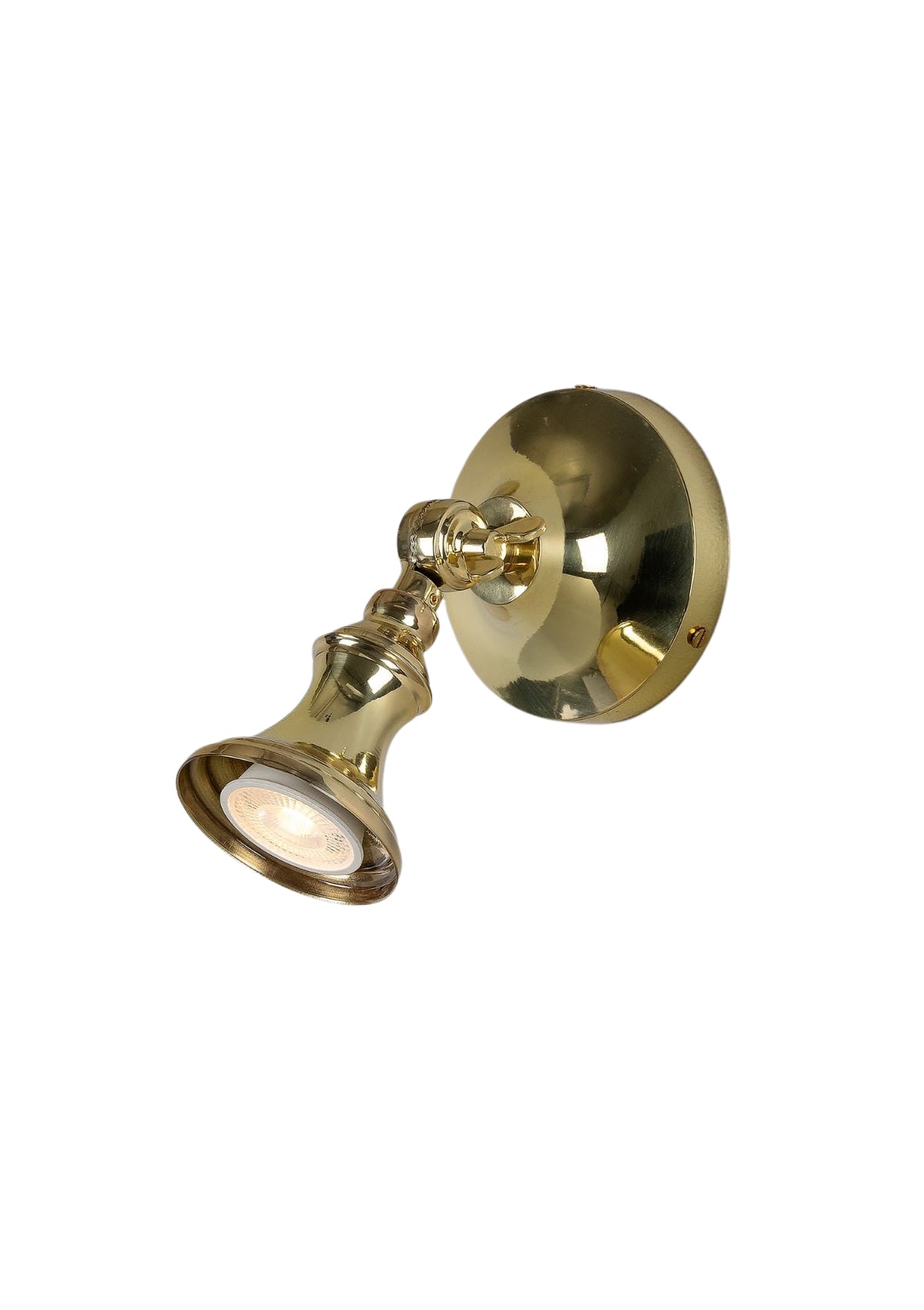 Accra Traditional Small Brass Spotlight – Polish Brass