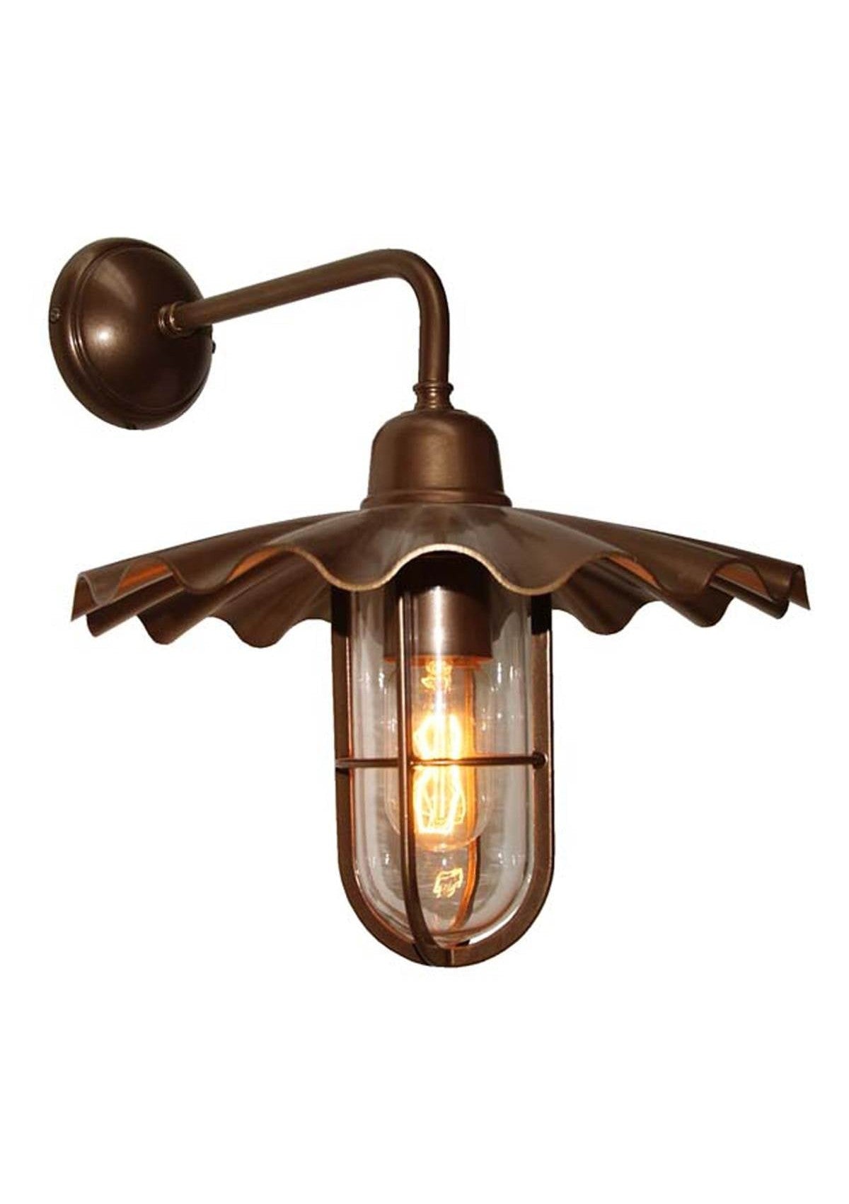 Ardle A Outdoor Well Glass Wall Sconce – Clear Glass
