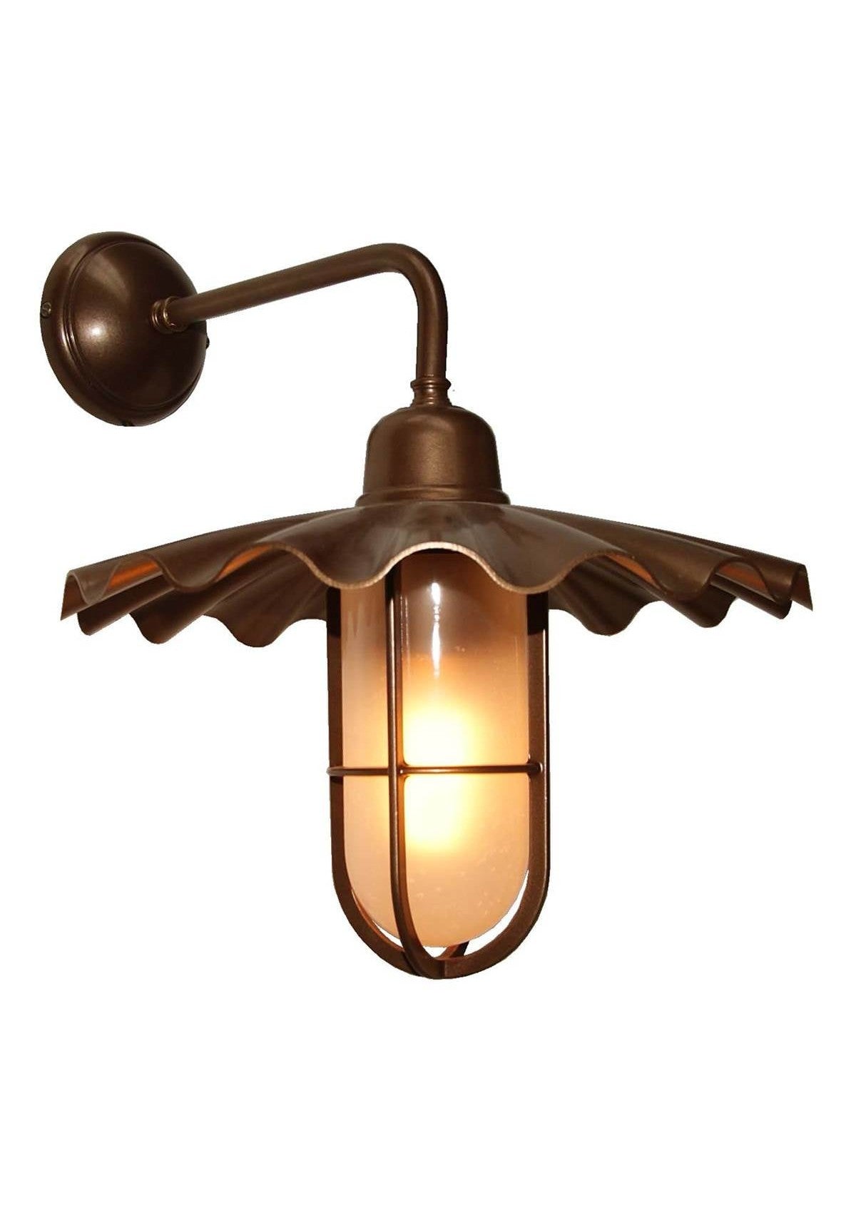 Ardle A Outdoor Well Glass Wall Sconce – Frosted Glass