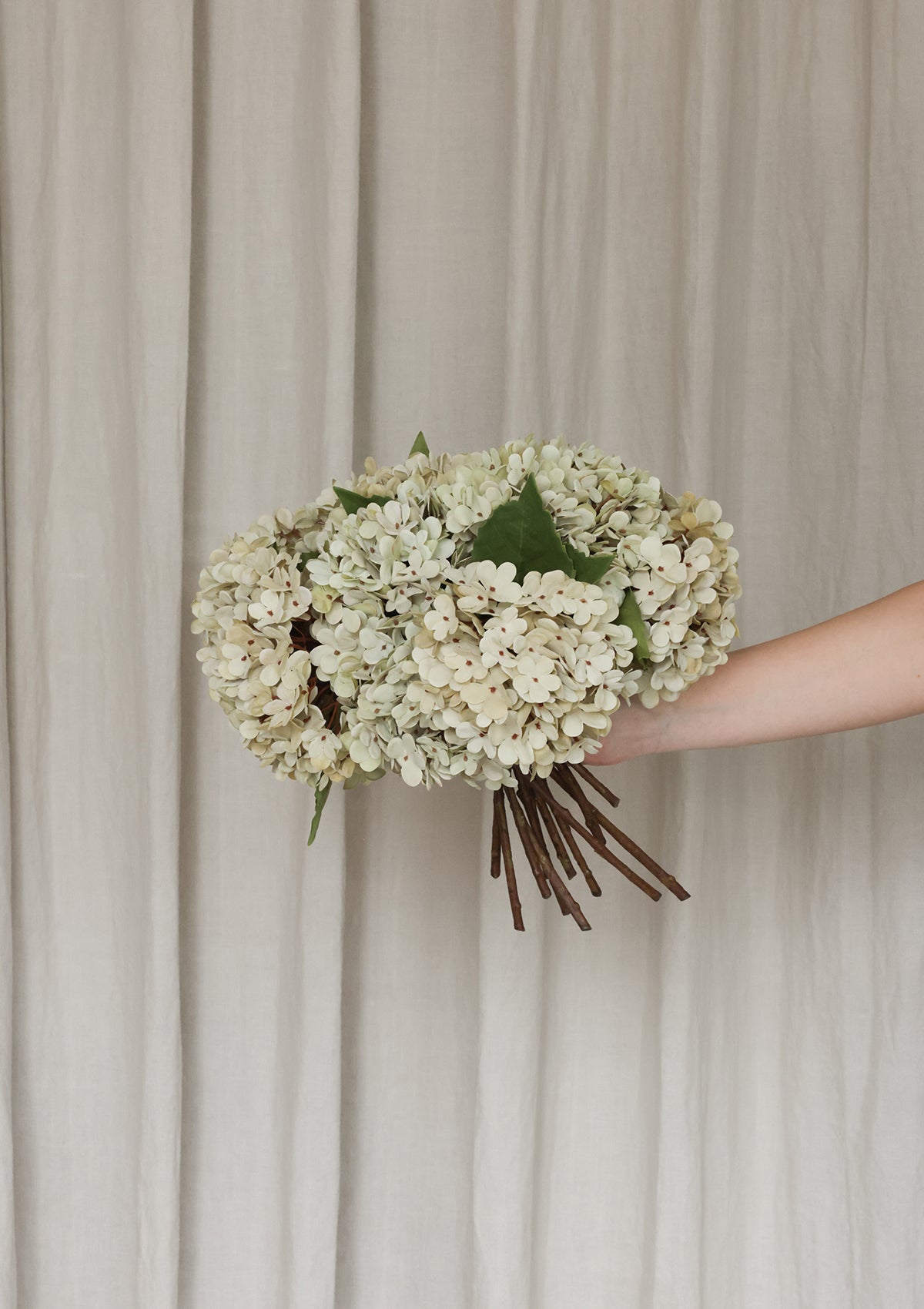 Artificial Hydrangea Stem- Soft Green