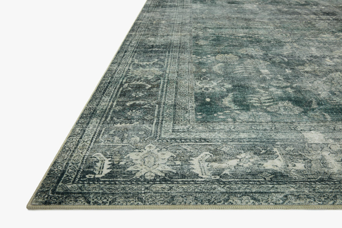Banks Blue/Lagoon Rug – corner detail