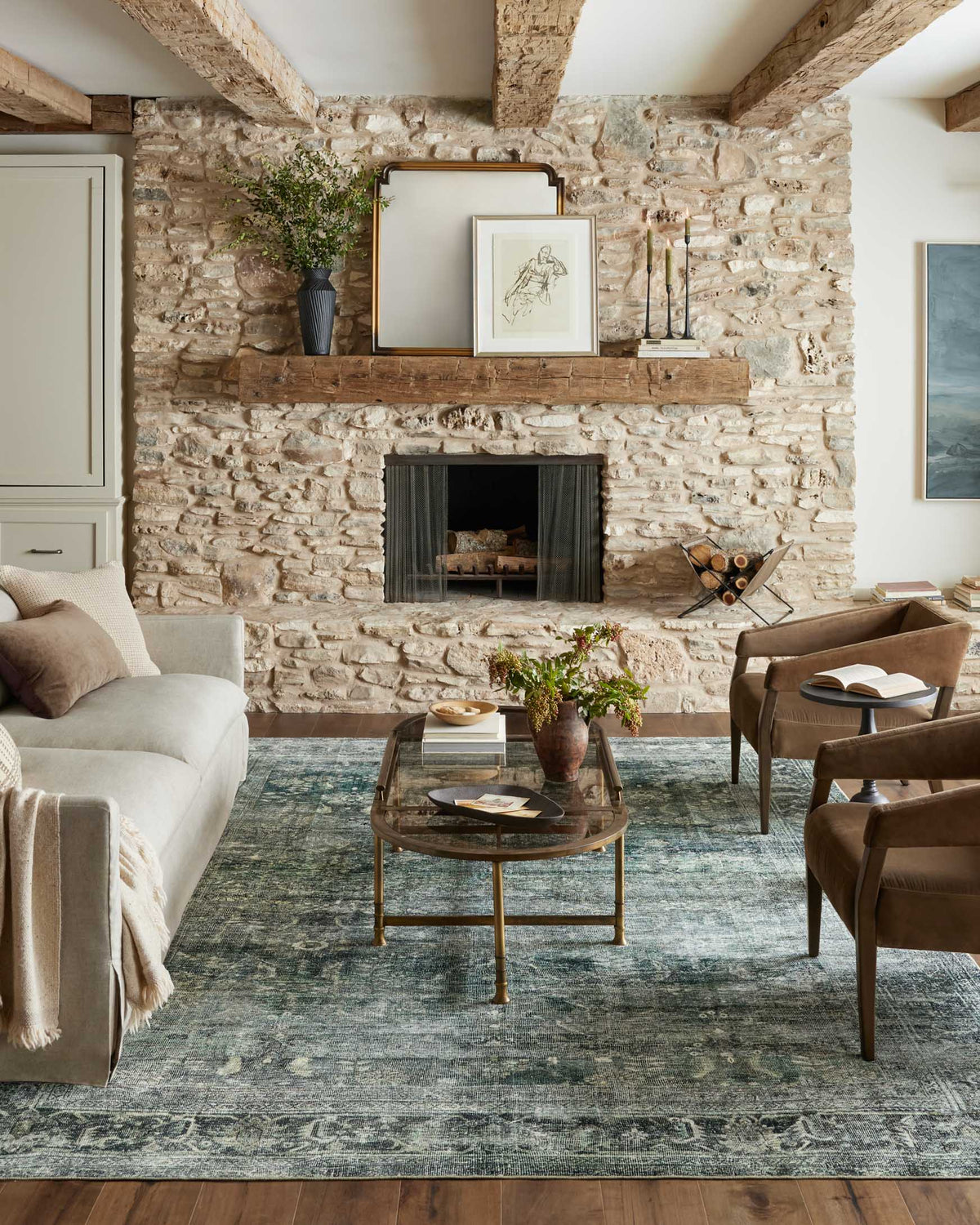 Banks Blue/Lagoon Rug – room scene