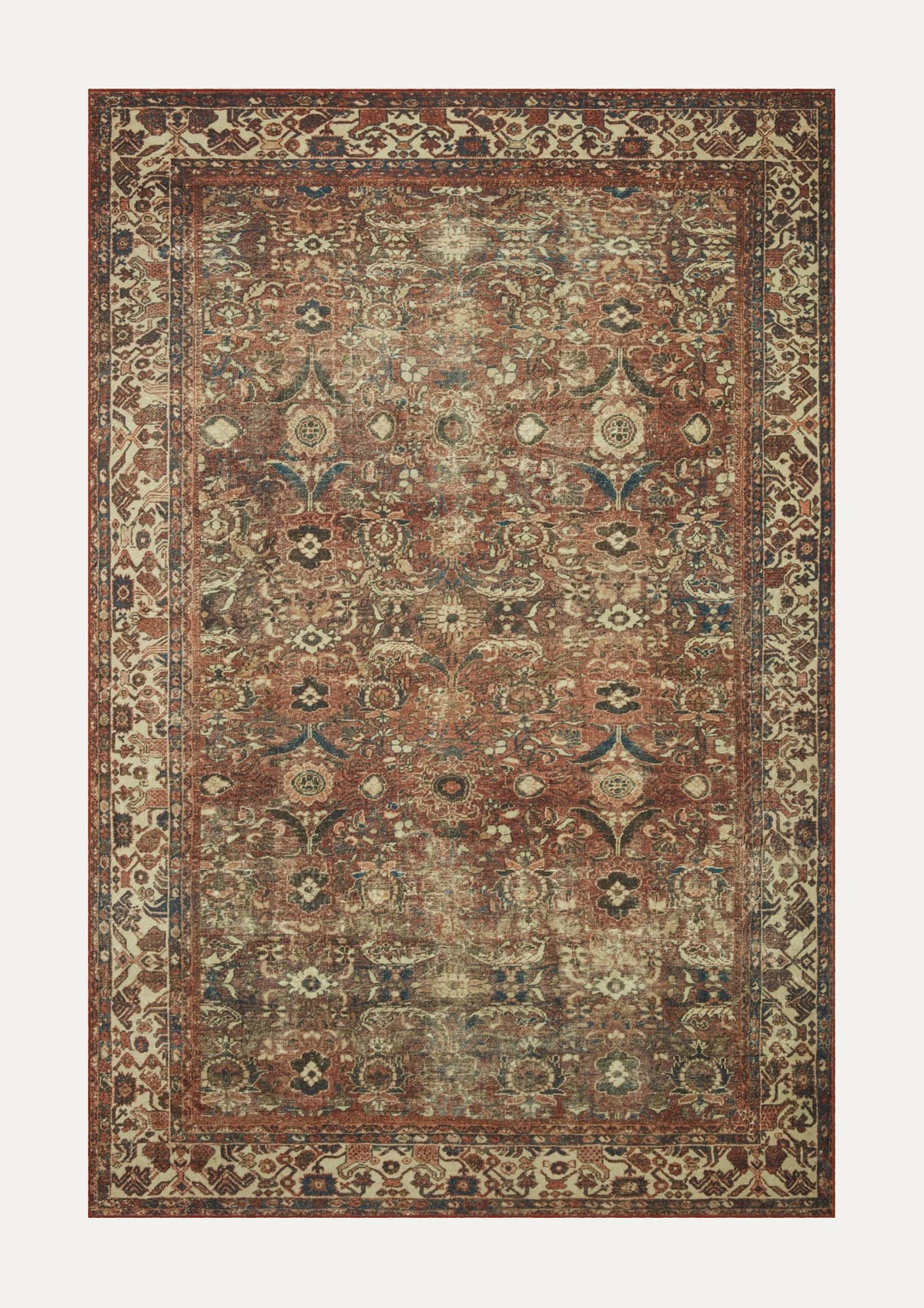 Banks Brick/Ivory Rug | Magnolia Home by Joanna Gaines × Loloi