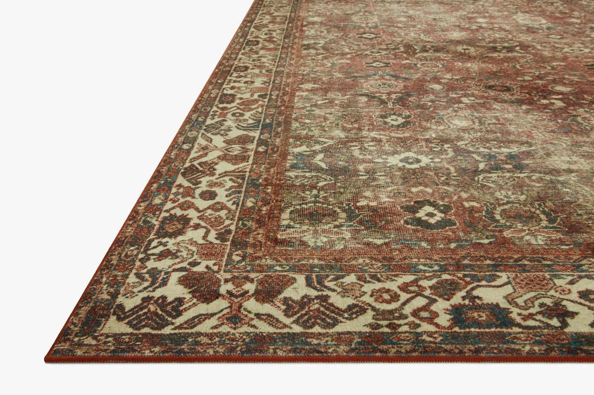Banks Brick/Ivory Rug – corner detail