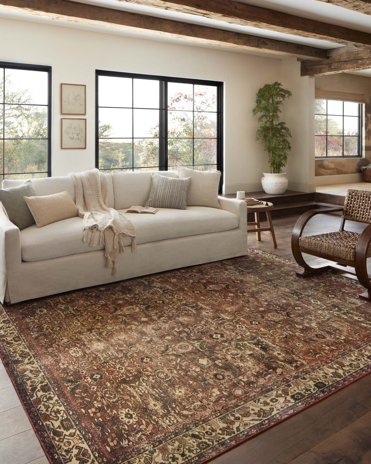 Banks Brick/Ivory Rug – room scene