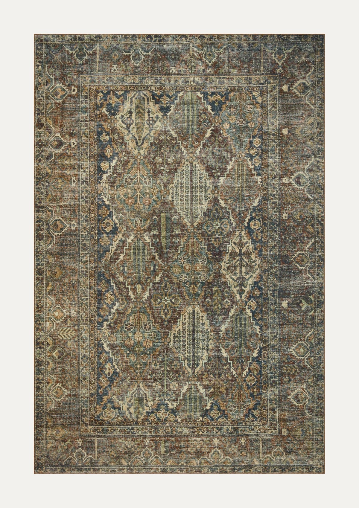 Banks Spice/Blue Rug | Magnolia Home by Joanna Gaines × Loloi