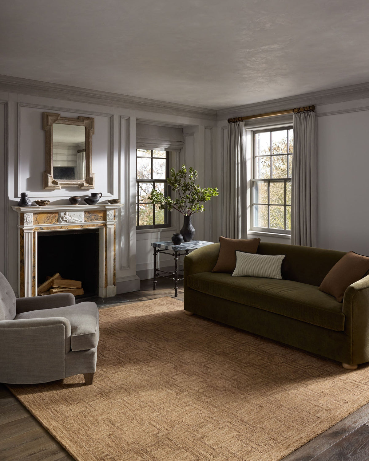 Barrow Camel/Brown Rug – room scene