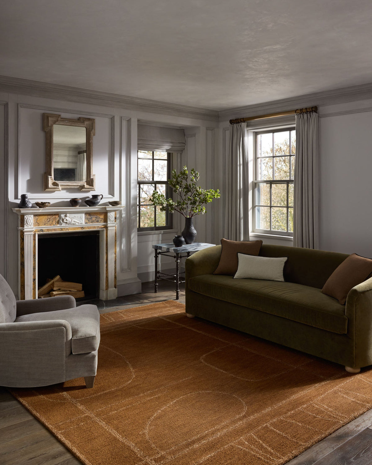 Barrow Clay/Natural Rug – room scene