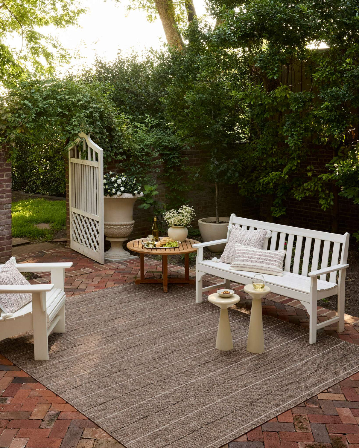 Birch Natural/Bark Indoor/Outdoor Rug – detail