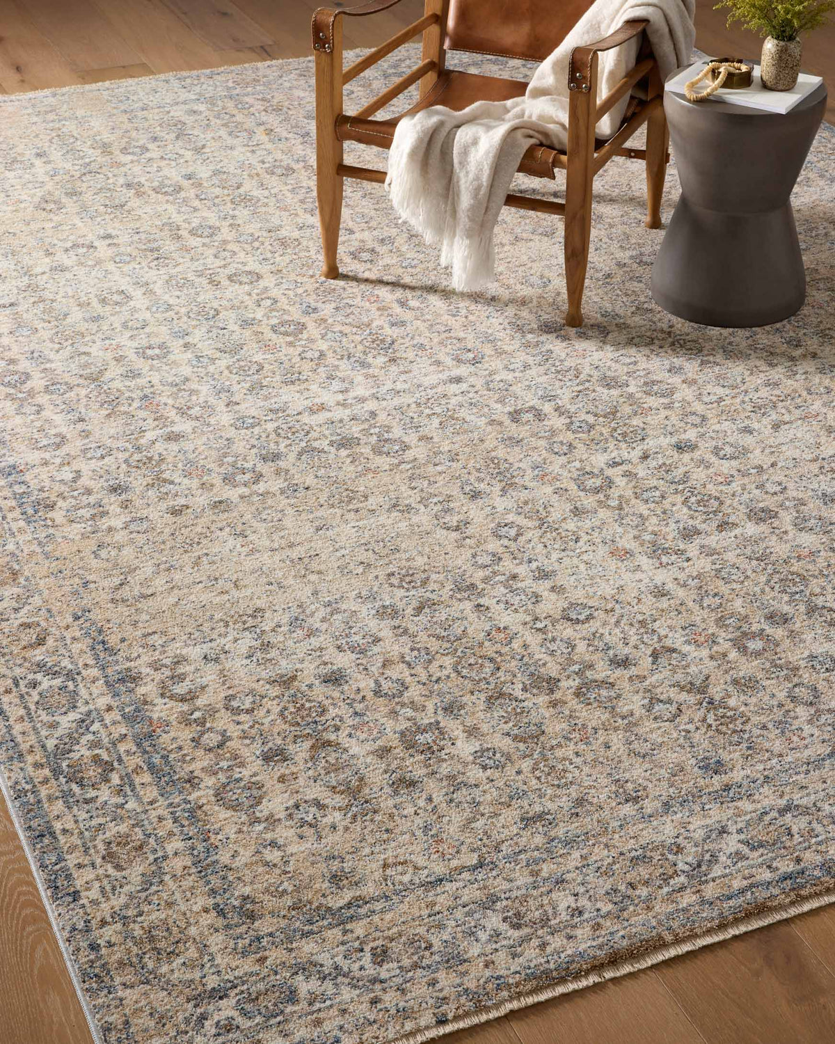 Blake Beige Denim Rug – room scene