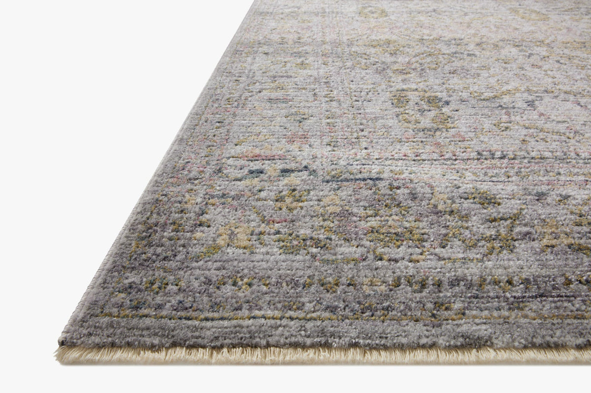 Bradbury Grey/Multi Rug – corner detail