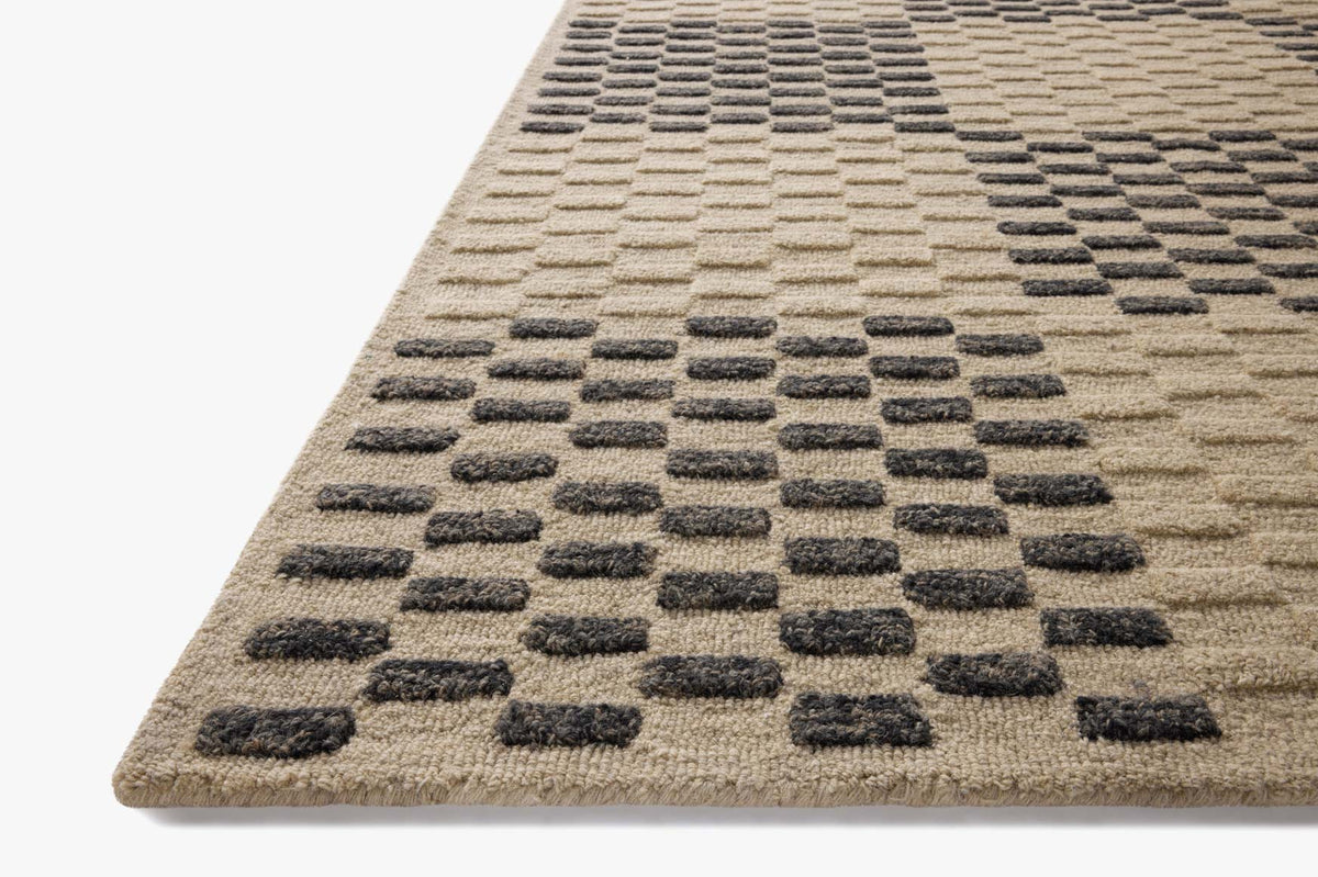 Bradley Beige/Midnight Rug – corner detail
