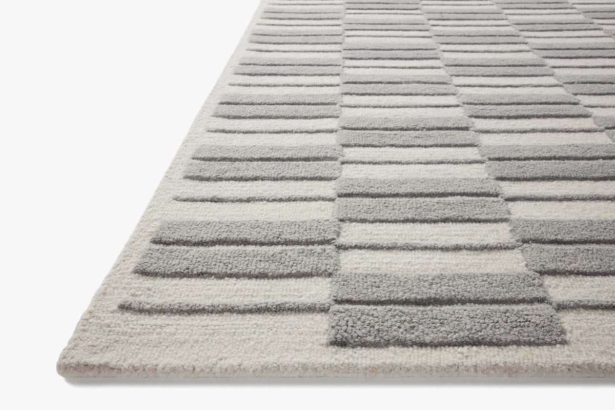 Bradley Ivory/Grey Rug – corner detail