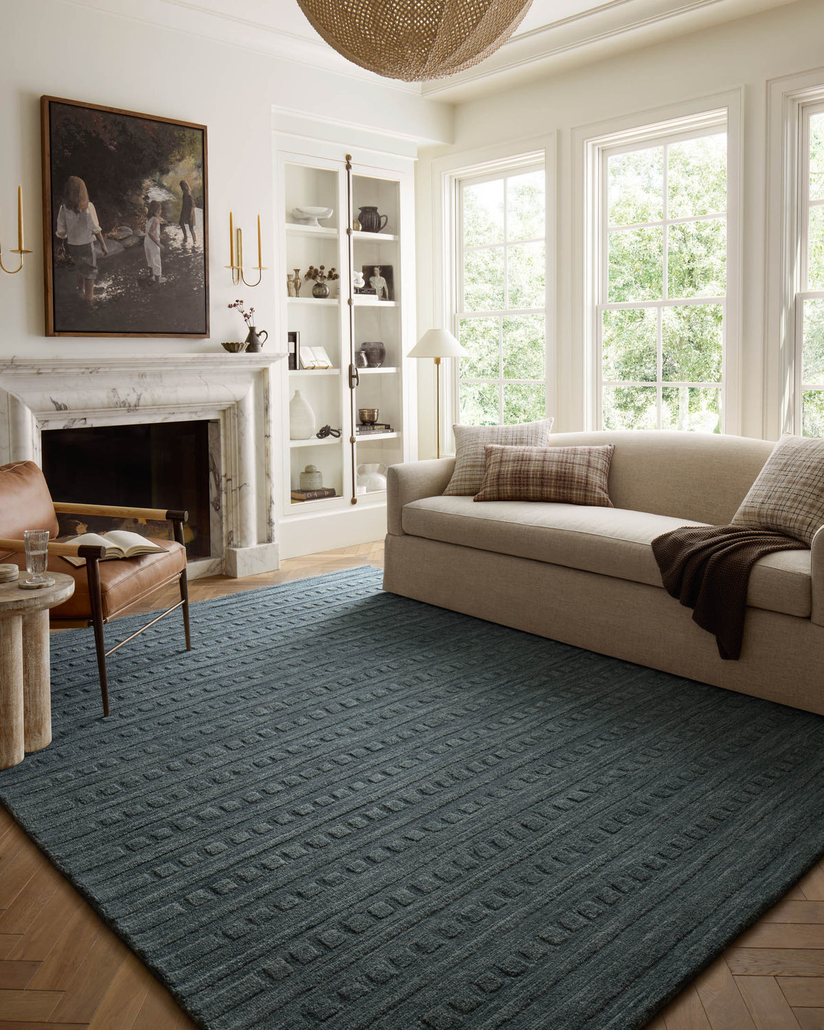 Bradley Teal/Teal Rug – room scene