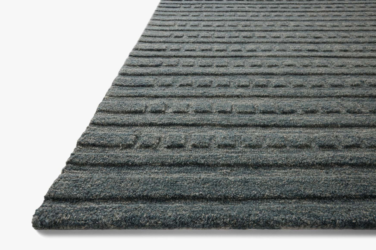 Bradley Teal/Teal Rug – corner detail