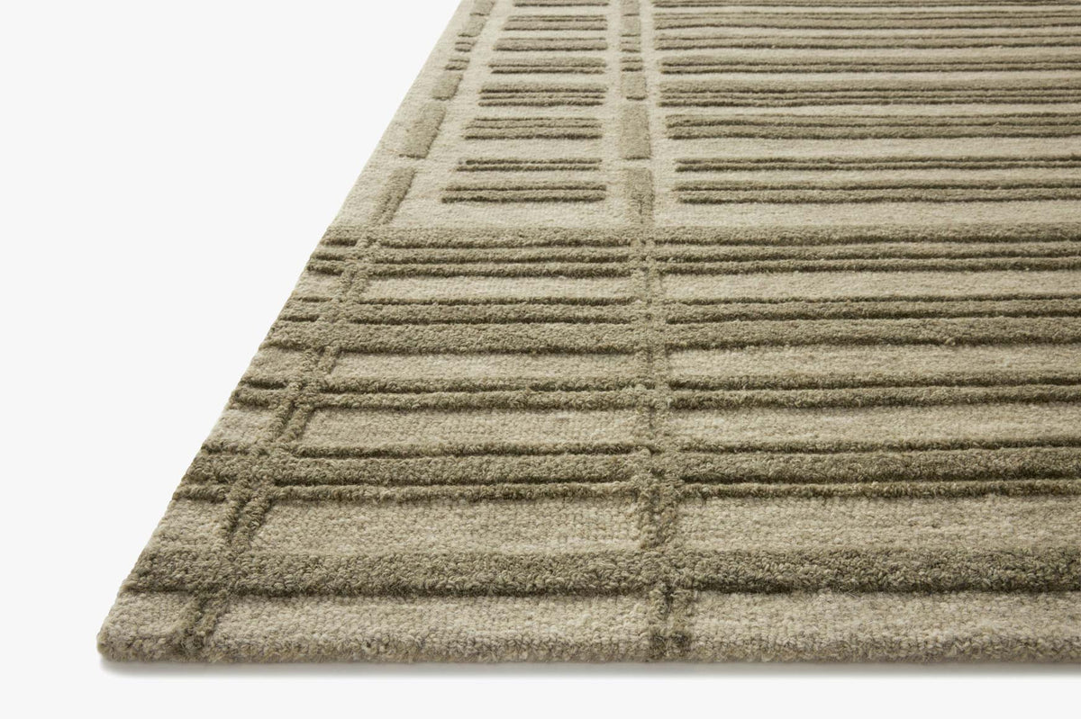 Bradley Sage/Olive Rug – corner detail