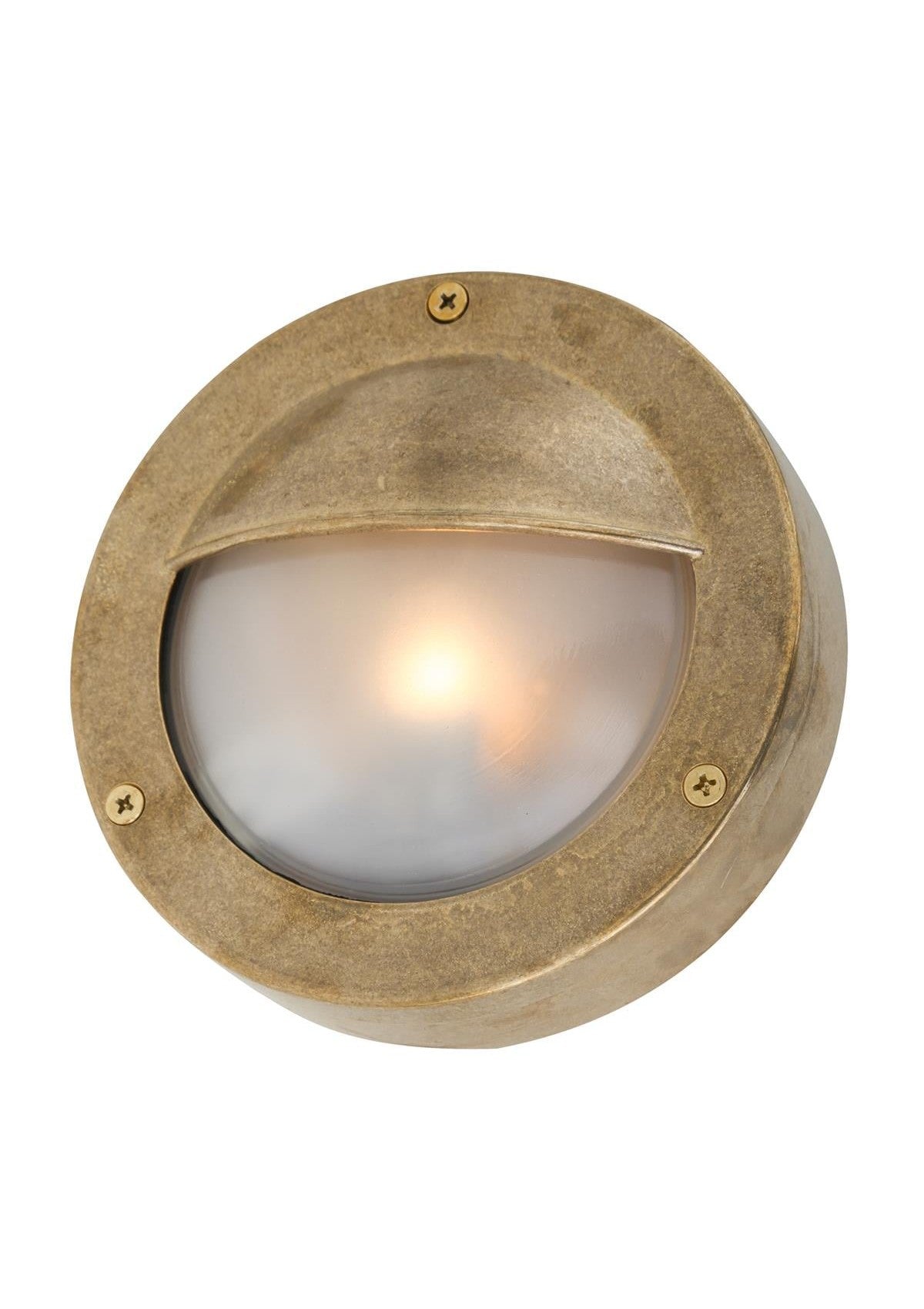 Begawan Round Brass Outdoor Wall Sconce