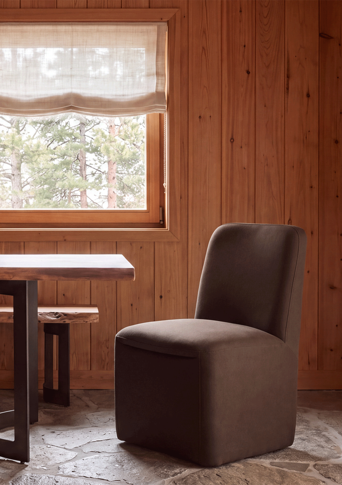 Bent Rolling Dining Chair - Set of Two