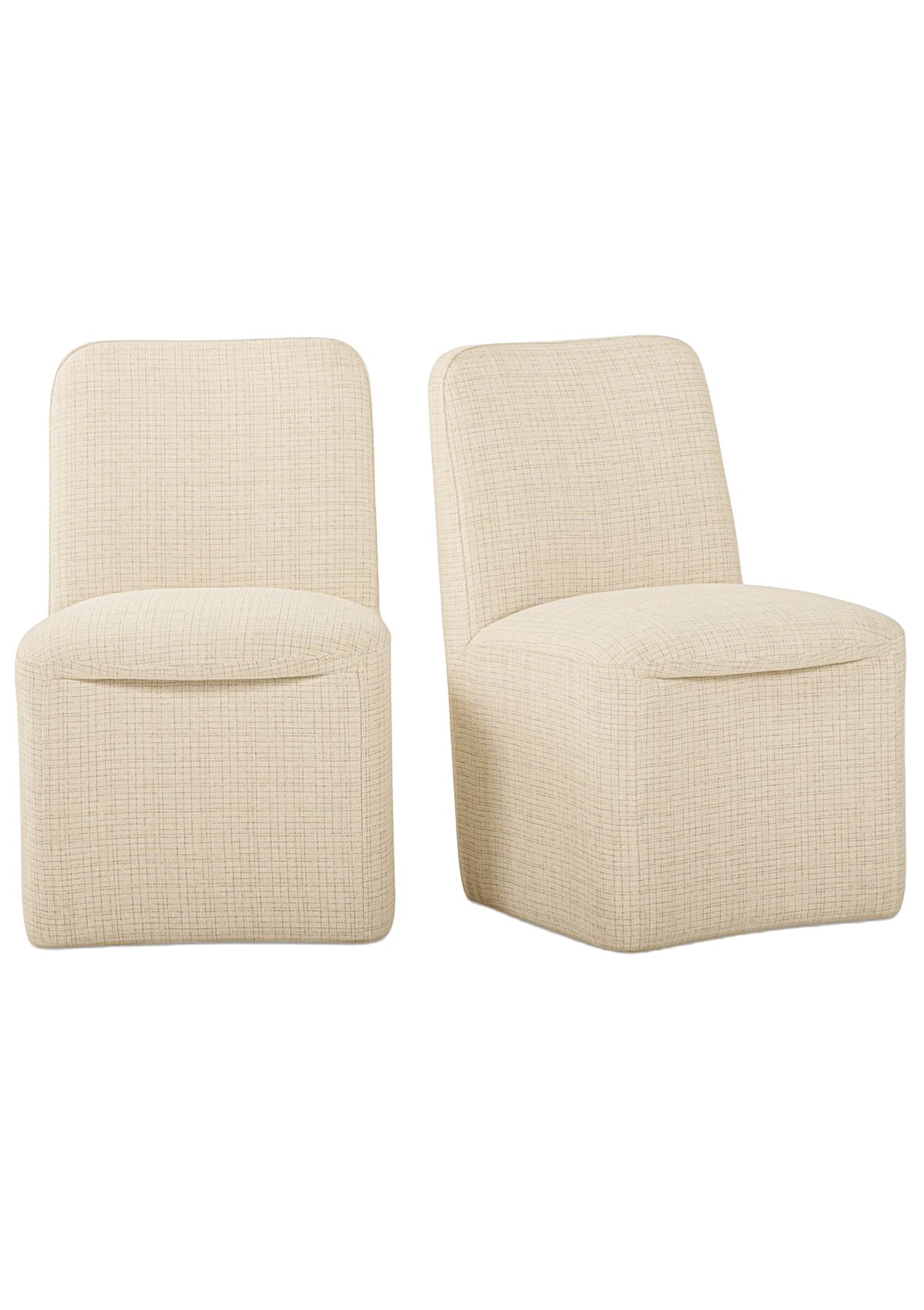 Bent Rolling Dining Chair - Set of Two