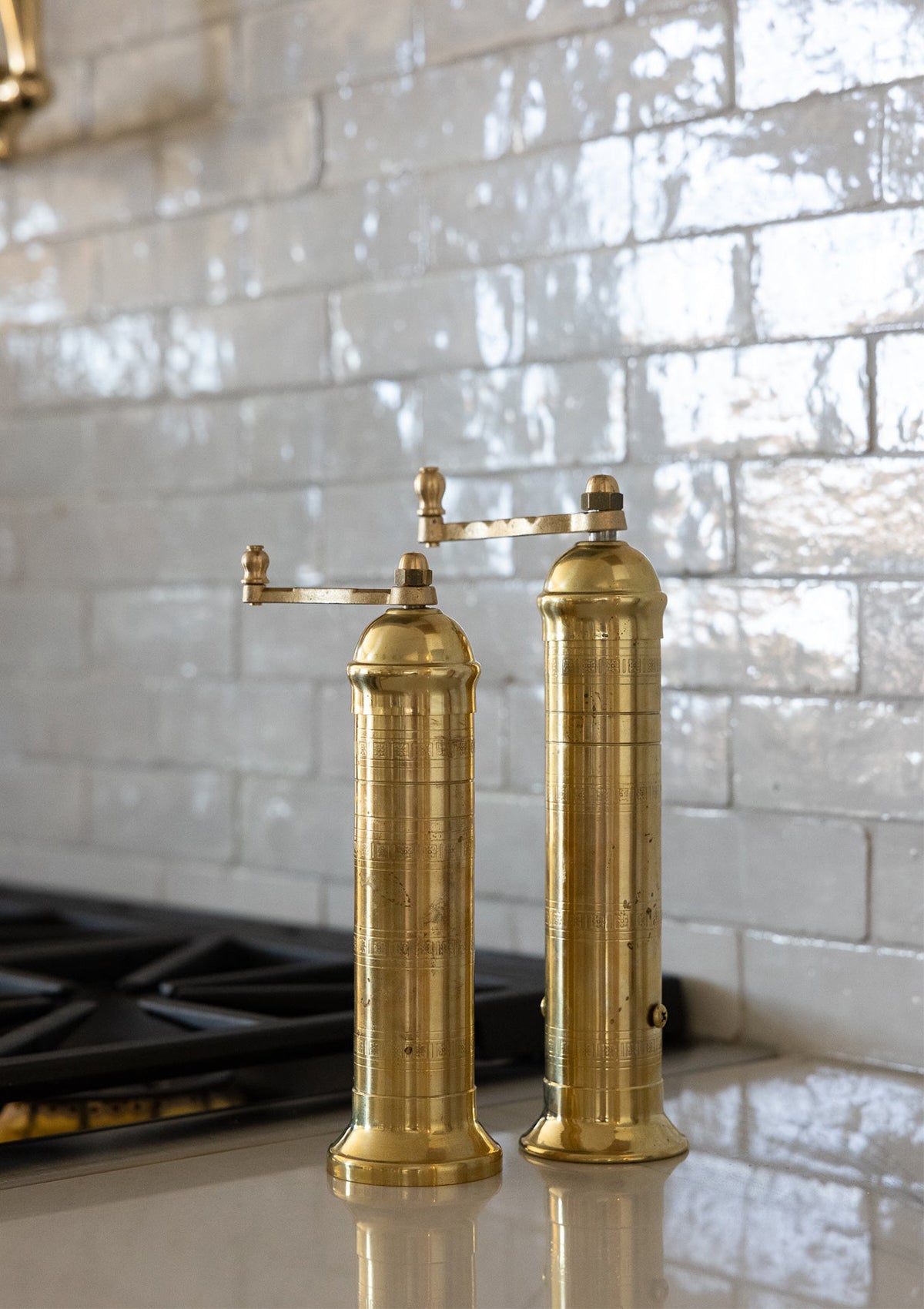 Brass Pepper Mill 9"