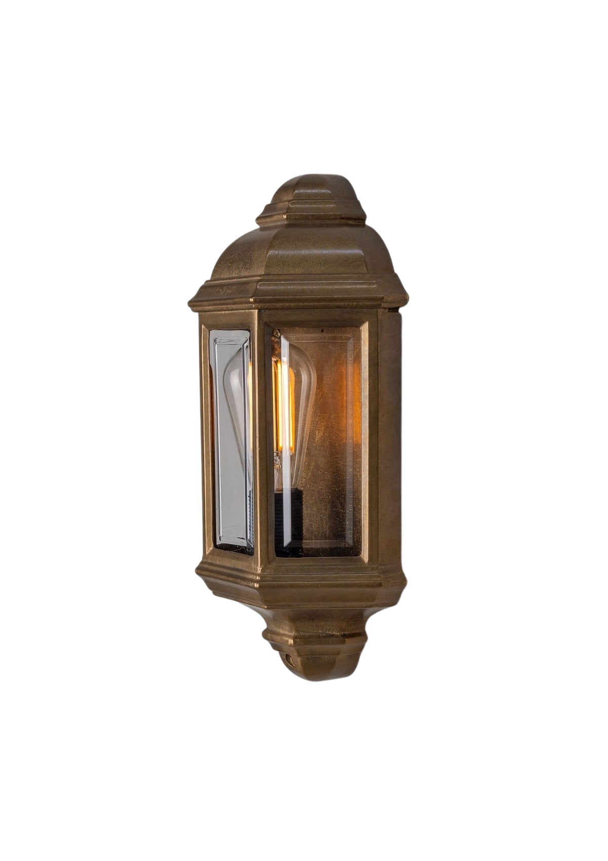 Brent Traditional Antique Brass Outdoor Wall Sconce