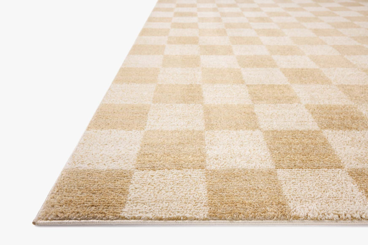 Calvin Wheat/Ivory Rug – corner detail