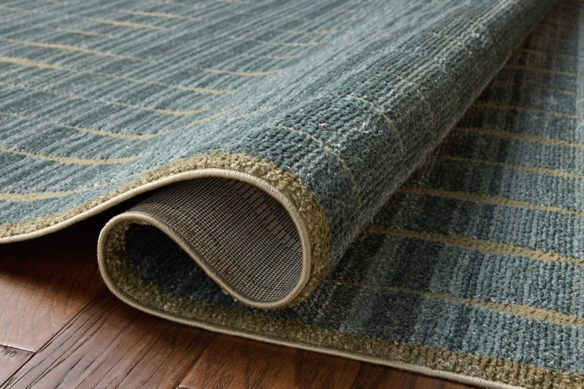Calvin Ocean/Olive Rug – detail