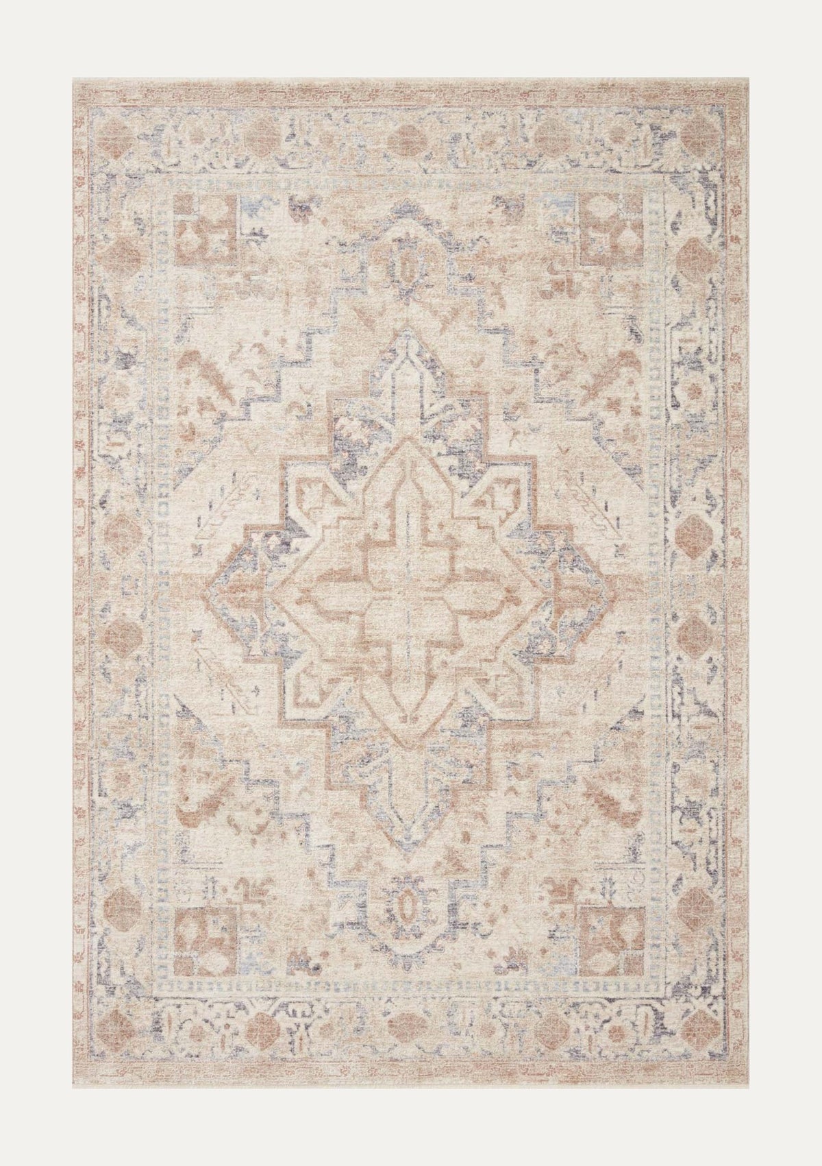 Carlisle Beige/Slate Rug | Magnolia Home by Joanna Gaines × Loloi