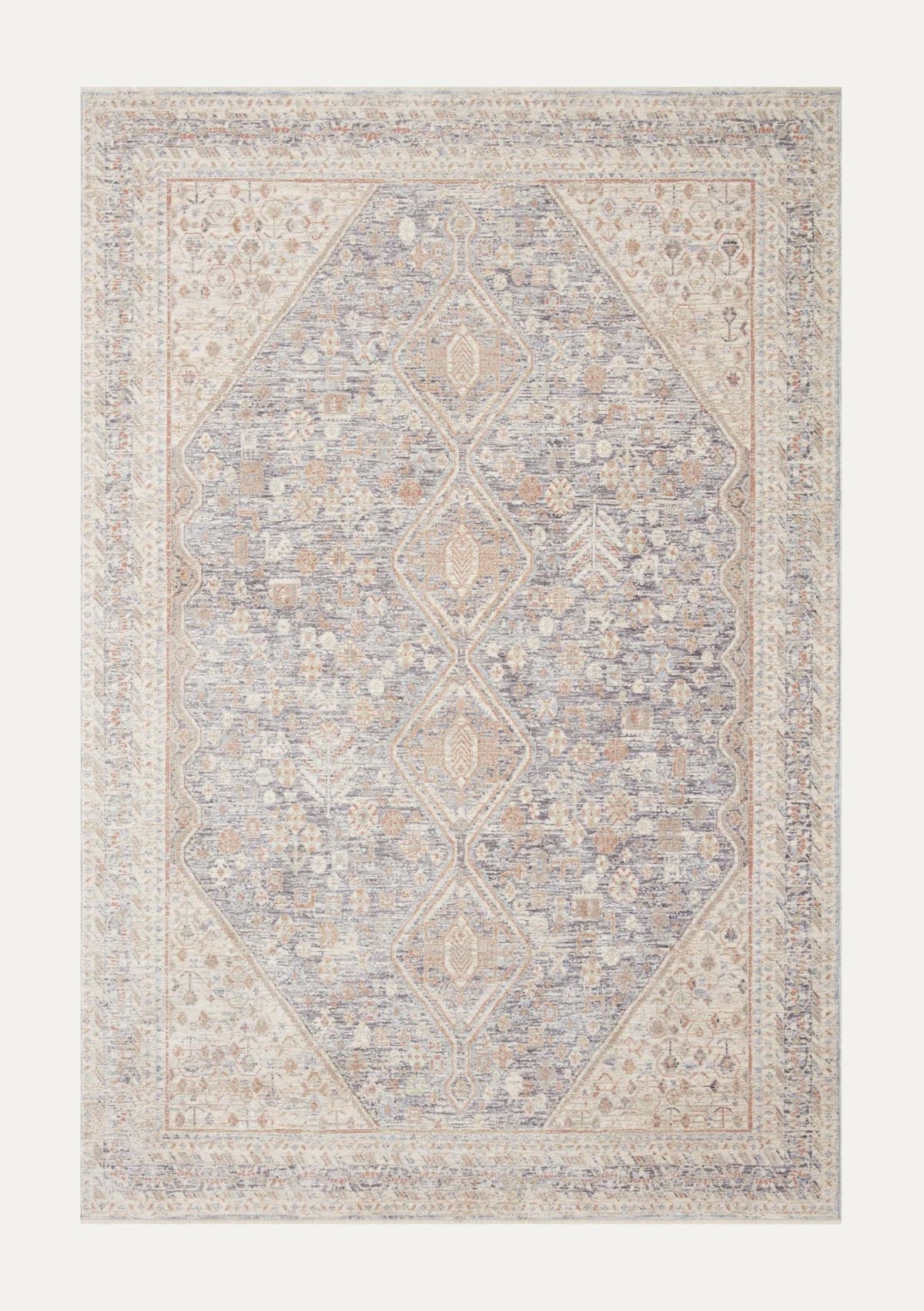 Carlisle Blue/Ivory Rug | Magnolia Home by Joanna Gaines × Loloi